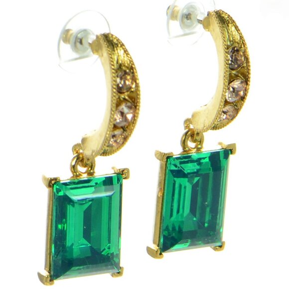 100% Authentic! Oscar de la Renta Crystal Drop Earrings